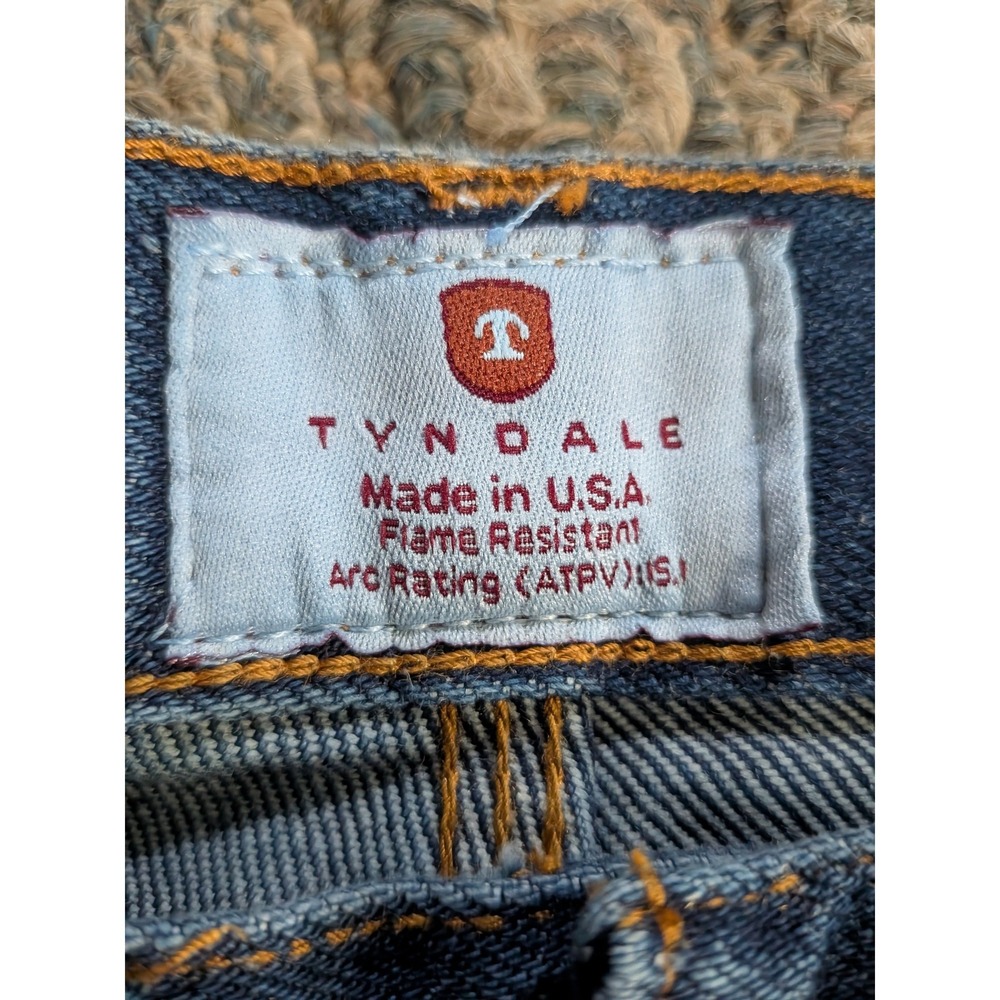 Tyndale FRMC Mens Flame Resistant Work Jeans Blue Denim 38x30 Made in USA F235T - Picture 3 of 9